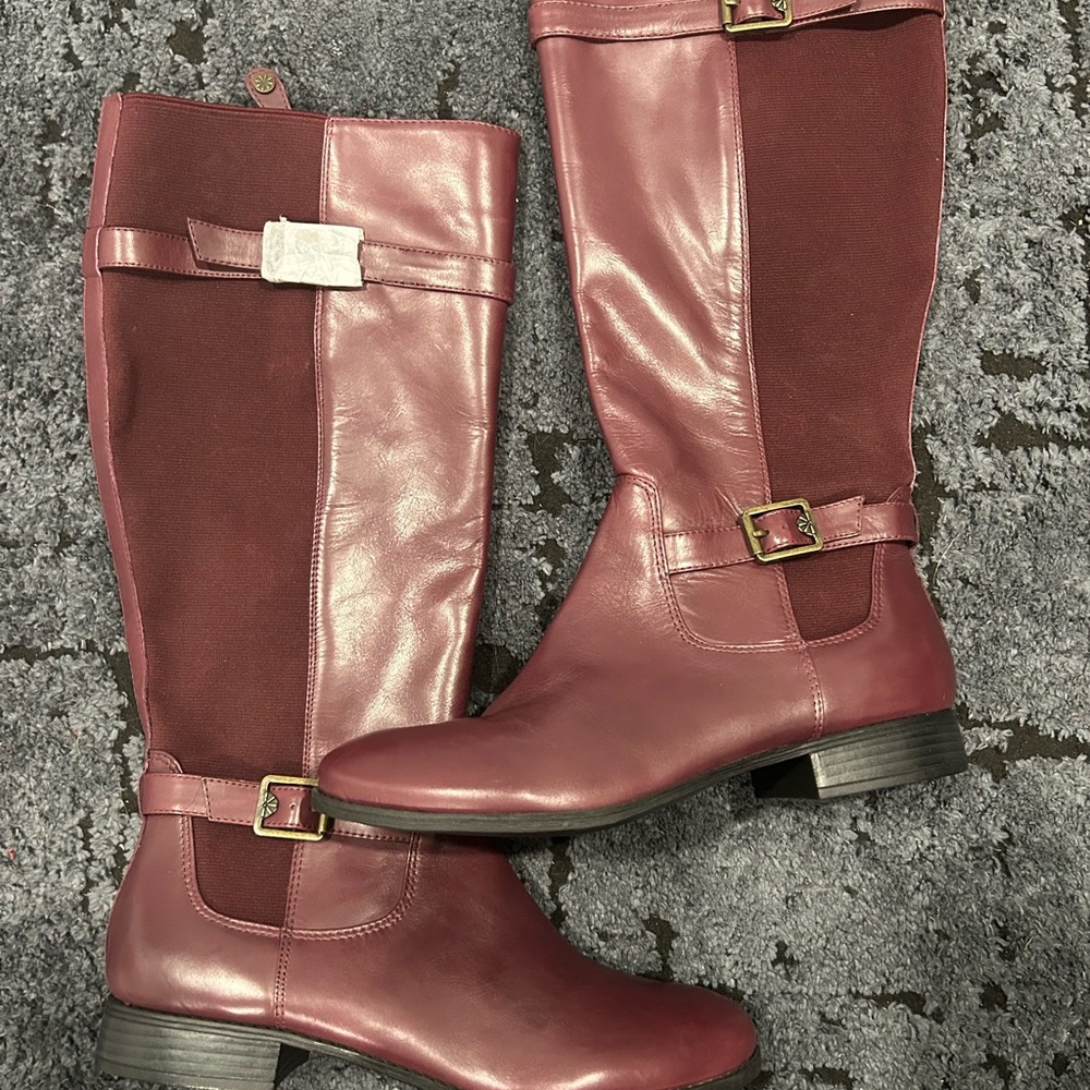 Isaac Mizrahi Live Tall leather boots size 10M